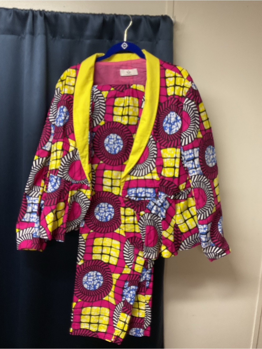 Bold Pink & Yellow Patterned Women’s Jacket